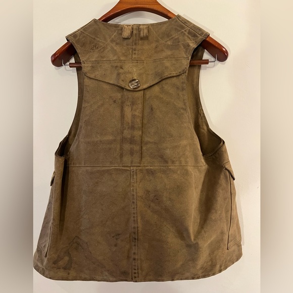 Vintage Filson Waxed Tin Cloth Hunting Vest - Picture 4 of 4